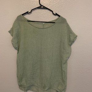 Sage Green Linen Top